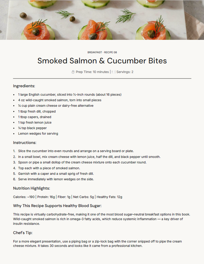 Blood Sugar Friendly Cookbook — interior page 1
